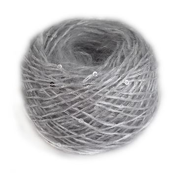 Paillet Silk Mohair - Perlegrå 1